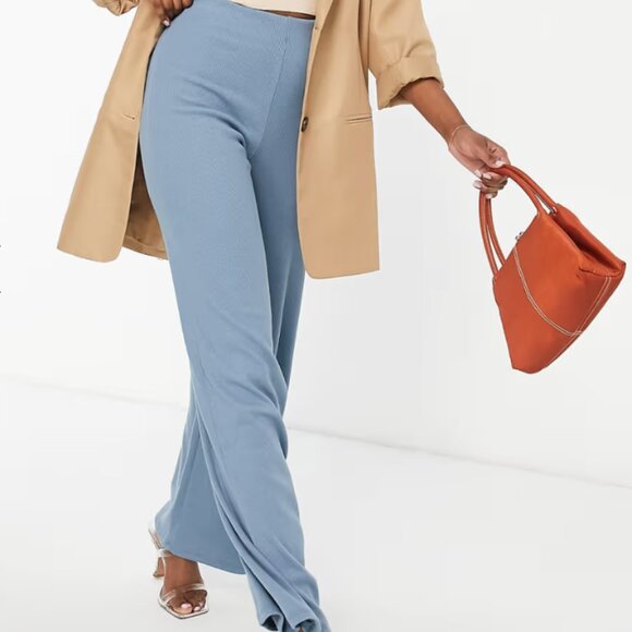 ASOS Design Ribbed Pants - Picture 1 of 4